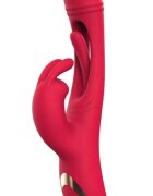 Guilty Toys Vibrator Yara Vibrating & Tapping Silicon USB Magentic Rosu 24.1 cm Sexxify
