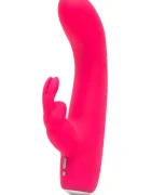 Happy Rabbit Vibrator Mini Rabbit 12 Moduri Vibratii Silicon USB Roz 15 cm