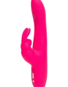 Happy Rabbit Vibrator Slimline Curve Rabbit 15 Moduri Vibratii Silicon USB Roz 20 cm