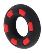 Hidden Desire Inel de Penis Super Stud C-Ring Silicon Lichid Negru/Rosu