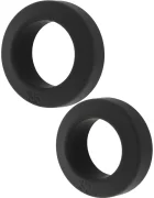 Hidden Desire Set 2 Inele de Penis Double Stackers C-Rings Silicon Lichid Negru