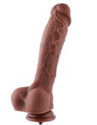 Hismith Dildo Realist Conectare KlicLok pentru Masini de Sex Maro 23cm