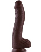 Hismith Dildo Realist Conectare KlicLok pentru Masini de Sex Maro 32 cm