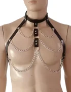JGF Toys Sistem Harness Piept Fetish Chains Negru JGF Lingerie