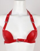 JGF Toys Sutien Sexy din Piele Ecologica Rosu S-L JGF Lingerie