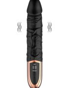 JGF Toys Vibrator Black Orchid Ecran LCD 12 Moduri Vibratii Silicon USB Magnetic Negru 23 cm