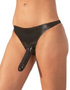 LATE X Bikini cu Dildo Latex Negru S-L