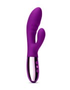 Le Wand Vibrator Rabbit Blend 15 Moduri Vibratii 6 Intensitati Viteza Silicon USB Mov 20 cm