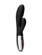 Le Wand Vibrator Rabbit Blend 15 Moduri Vibratii 6 Intensitati Viteza Silicon USB Negru 20 cm