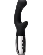 Le Wand Vibrator XO 15 Moduri Vibratii 6 Intensitati de Viteza Silicon USB Negru 19 cm