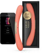 LELO Vibrator Dublu BOOMERANG Control Aplicatie Mobila Silicon USB Rosu 28.1 cm