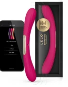 LELO Vibrator Dublu BOOMERANG Control Aplicatie Mobila Silicon USB Roz 28.1 cm