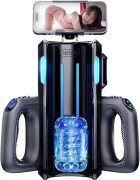 Leten Masturbator King Thrusting Pro 10 Moduri Thrusting 10 Viteze TPE Negru 38 cm