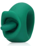 Loveline Stimulator Clitoris Licking&Vibrating 20 Moduri Stimulatoare Silicon USB Verde 8.5 cm