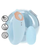 Loveline Vibrator Daydream Remote Control 10 Moduri Vibratii Silicon USB Magnetic Albastru 8.5 cm