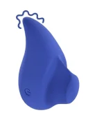Loveline Vibrator Ergo Grip Lay On 10 Moduri Vibratii Silicon USB Albastru 7.5 cm