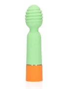 Loveline Vibrator Masaj Ribbed Mini Vibrator 10 Moduri Vibratii Silicon USB Verde 12.2 cm