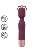 Loveline Vibrator Mini Classic Wand 10 Moduri Vibratii Silicon USB Burgundy 14.4 cm