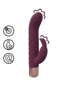 Loveline Vibrator Mini Rabbit 10 Moduri Vibratii Silicon USB Burgundy 14.2 cm