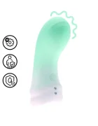 Loveline Vibrator Smooth Finger 10 Moduri Vibratii Silicon USB Magnetic Verde 10.5 cm