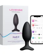 Lovense Dop Anal cu Vibratii Hush 2 Bluetooth Control M - 4.45 cm