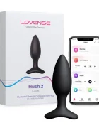 Lovense Dop Anal cu Vibratii Hush 2 Bluetooth Control S - 3.8 cm