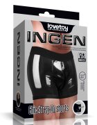 LoveToy Boxeri Chic Strap-On Ingen Unisex Wetlook Negru S/M