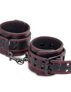 LoveToy Catuse pentru Maini Reglabile Piele Ecologica Negru/Rosu