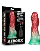 LoveToy Dildo Aerosx Gonflabil Silicon Dubla Densitate Rosu/Verde 21 cm