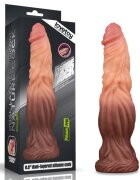 LoveToy Dildo Dubla Densitate Silicon Lichid 2 Culori 25 cm