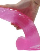 LoveToy Dildo Large Jelly Studs Roz 20 cm