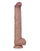 LoveToy Dildo Realist Bendable Nature Cock XXL Silicon Dubla Densitate Natural 37.5 cm
