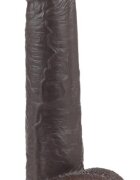 LoveToy Dildo Realist Bendable Sliding-Skin Strat Dublu TPE Maro 23 cm