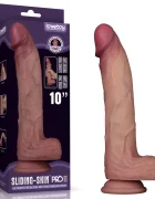 LoveToy Dildo Realist Sliding-Skin PRO II Silicon Dubla Densitate Natural 25 cm