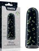 LoveToy Glont Vibrator Glow in the Dark Music Massager 10 Moduri Vibratii Puternice ABS USB 8.5 cm