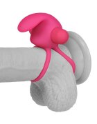 LoveToy Inel de Penis Power Clit Cockring 10 Moduri Vibratii Silicon Roz