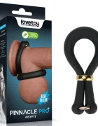 LoveToy Inel Dublu de Penis Pinnacle Pro Anyfit Stretcher Silicon Negru
