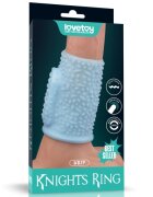 LoveToy Manson Penis Knights Ring Drip cu Vibratii Albastru