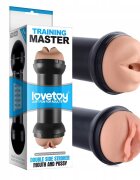 LoveToy Masturbator Dublu Training Master Double Side Stroker Pussy and Mouth