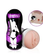 LoveToy Masturbator Pussy Stamina Tunnel Sex In A Can Cu Vibratii
