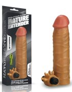 LoveToy Prelungitor Penis cu Glont Vibrator Nature Extender + 3.8 cm Silicon Maro
