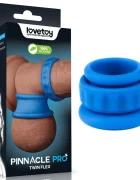 LoveToy Set 2 Inele de Penis Pinnacle Pro Twin Flex Silicon Albastru