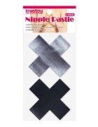 LoveToy Set 2 Perechi Acoperitoare Sani Cross Pastie Negru Gri