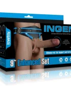 LoveToy Set Strap-on INGEN Unisex Silicon XS/S/M Natural 22.9 cm