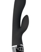 LoveToy Vibrator Rabbit O-Sensual Clit Duo Climax 7 Moduri Vibratii Silicon USB Negru 22 cm