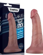 LoveToy Vibrator Realist Power Cock 10 Moduri Vibratii PVC Dubla Densitate USB Magnetic Natural 15.2 cm