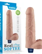 LoveToy Vibrator Realist REAL SOFTEE 10 Moduri Vibratii TPE Natural 22.6 cm