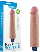 LoveToy Vibrator Realist REAL SOFTEE 10 Moduri Vibratii TPE Natural 23.7 cm