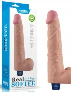 LoveToy Vibrator Realist REAL SOFTEE 10 Moduri Vibratii TPE Natural 27.2 cm