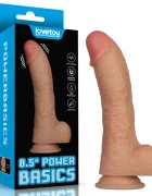 LoveToy Vibrator Realistic Power Basics 10 Moduri Vibratii PVC Natural 21.6 cm